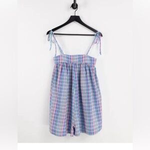 ASOS Multicolor Plaid Romper